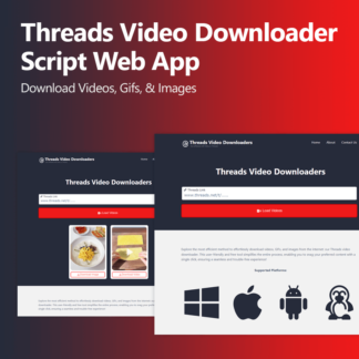 Threads Video Downloader Script Web App